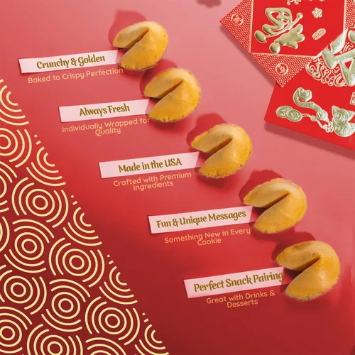 Miniatura 3 de Snackathon Galletas de la fortuna, envueltas individualmente, paquete a granel, Premium hechas en EE. UU. (200 unidades, vainilla)