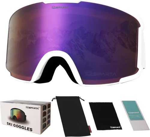Miniatura 13 de OUTDOOR SPARTA OTG - Gafas de esquí para hombres, mujeres y jóvenes, 100 % protección UV y antirreflejos