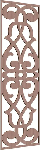 Miniatura 77 de 9 3/8"W x 24 3/8"H x 1/4"T Bellaire Decorativos Paneles de pared de madera calado, abedul