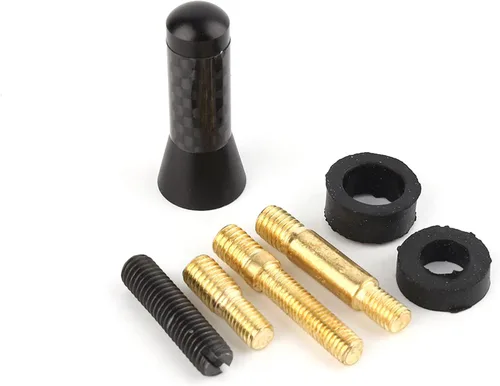 Antena corta para automóvil, 1.4 in/1.38 pulgadas, antena de radio de tornillo de fibra de carbono, antena de decoración corta de aluminio, repuesto
