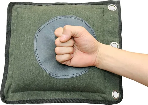 Wing Chun Kung Fu Bolsa de pared de lona de cuero Kick Boxing Striking Punch Bag Artes marciales Equipo de entrenamiento de boxeo 2-Verde