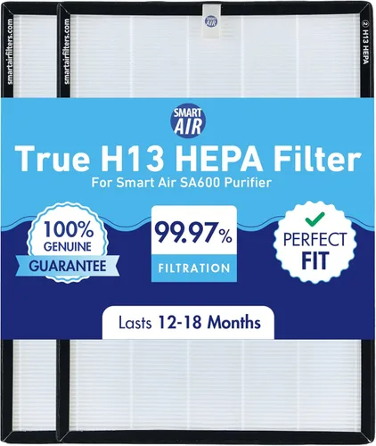 Smart Air (también conocido como Smart Health) SA600 - Filtro HEPA de repuesto genuino (paquete de 2) - 99.97% de filtración de partículas,