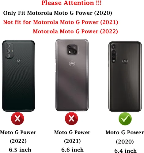 Miniatura 3 de MAIKEZI - Carcasa para Motorola G Power, 2020, incluye protector de pantalla HD, TPU suave, antiderrame