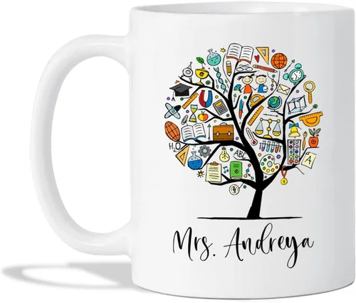 Miniatura 10 de Taza de café personalizada de cactus, taza de flores de cactus con nombre, taza de té de cactus, taza de cerámica con nombre personalizado, regalos
