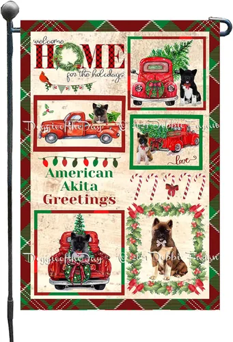 Miniatura 10 de Doggie of the Day American Akita Dogs Garden Flags - Christmas Time Camping - Double Sided - Yard Porch Lawn Spring Decorative Gift - Home Decor 12