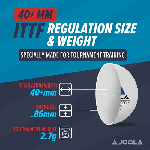 Miniatura 3 de JOOLA Training 3 Star - Pelotas de tenis de mesa paquete de 12, 60 o 120 unidades – Pelotas de ping pong a granel reglamentarias de 1.58+ pulgadas