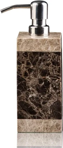 Botella dispensadora de jabón de mano y loción, mármol natural, para cocina, baño, encimera, lavandería, capacidad para platos, jabón, champú, gel