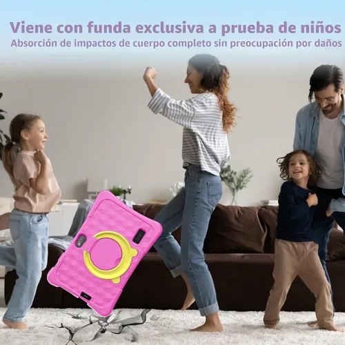 Miniatura 5 de aiprotablet Tableta para niños, tableta Android 15 de 7 pulgadas para niños, 8 GB+32 GB 1 TB expandir, tabletas de cuatro núcleos para niños Rosa