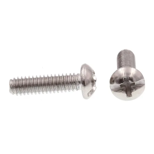Miniatura 2 de Prime-Line 9003550 Tornillos de máquina, cabeza redonda, Phillips/ranurado combinado, #8-32 x 5/8 pulgadas, acero inoxidable grado 18-8