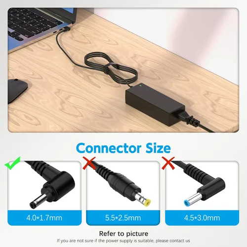 Miniatura 5 de Cargador para portátil de 45 W, 20 V, 2.25 A, compatible con Lenovo Ideapad 100 110 110s 120s 310 320 320s 330 330s 510 510s 710s; Yoga 710 11 14