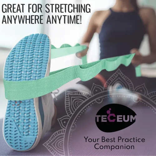 Miniatura 8 de TECEUM Stretching Strap for Yoga & Physical Therapy – 10 Loops – Non-elastic Leg Stretch Straps for Stretching, Exercising, Pilates, Post-injury