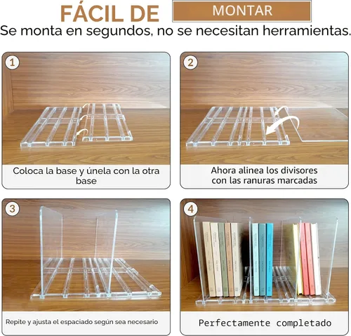 Miniatura 3 de Organizador de bolsas y bolsos ajustables para clóset Divisores de estantes transparentes para organización del armario, separador vertical