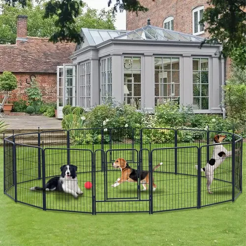 Miniatura 6 de Corralito portátil para perros al aire libre, cerca para perros, corralito para perros grandes/medianos/pequeños, cercas para perros para el patio