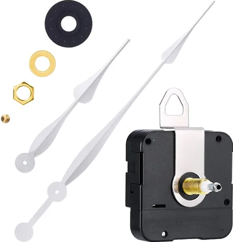 Miniatura 9 de Hicarer Mecanismo de Reloj de Cuarzo de Alto Torque de Eje Largo de Repuesto con Manecillas Tipo Espada de 12 Pulgadas de Largo Movimiento de Reloj
