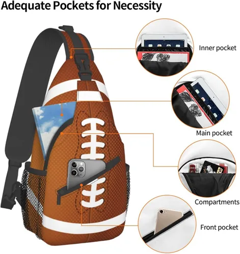 Miniatura 4 de SURERUIM Bolso bandolera estampado con patrón para mujeres y hombres, mochila cruzada para el hombro, bolsas de pecho, gimnasio, viajes, senderismo