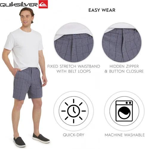 Miniatura 5 de Quiksilver Men's Regular Fit Fixed Waist Water Friendly Active Hybrid Shorts