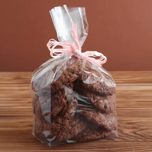 Miniatura 4 de Morepack Bolsas de celofán reforzadas, 50 bolsas de celofán de fondo plano de 4 x 4 x 10 pulgadas, con refuerzo con inserto de papel