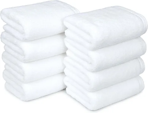 Miniatura 13 de Amazon Basics 2 toallas de baño de gran tamaño de secado rápido, 100% algodón, color blanco, de 62 x 30 pulgadas
