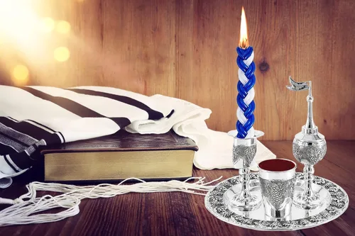 Miniatura 3 de The Dreidel Company Havdalah - Juego de copa de vino, con portavelas e incienso para especias, chapado en plata (paquete de 2)