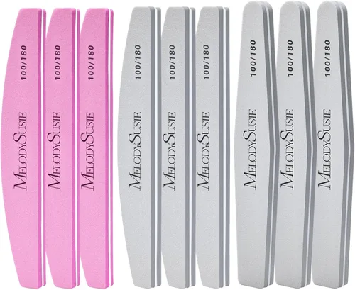 Miniatura 17 de MelodySusie Kit profesional de 16 piezas de pulidor de uñas, limas de uñas y tampones, bloque de pulidor de uñas, cepillo de uñas, kit de pulidores