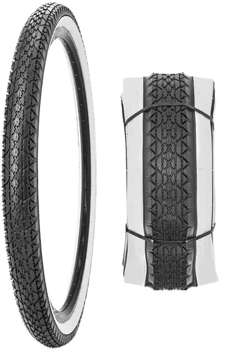 Miniatura 10 de 26 Inch Bike Tires 26 X 2.125(57-559) Replacement Tires or Schrader Valve Inner Tubes AV 32mm for Beach Cruiser Bike Par negro con palanca