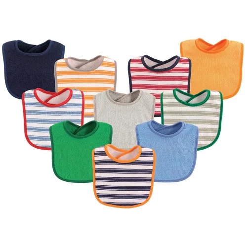 Miniatura 8 de Luvable Friends Baberos unisex de algodón para bebé, azul, talla única