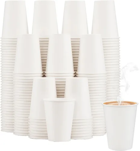 Lamosi Paquete de 240 tazas de papel de 10 onzas, tazas de café desechables de 10 onzas, tazas para bebidas calientes/frías para agua, jugo o té,