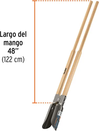 Miniatura 3 de Truper - Excavadora de agujeros de poste con mango de madera de 48 pulgadas (modelo 11973 / CA-36) Atlas Pattern, 1.8 mm Heavy-Duty Tempered Steel