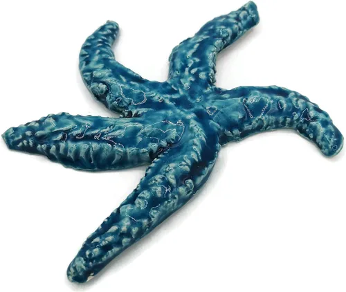 Miniatura 2 de 1Pc Handmade Ceramic Starfish Tile, Coastal Wall Decor for Home, Swimingpool Aquarium or Fish Tank, Beach Lover Gift for Women