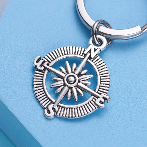 Miniatura 5 de LParkin - Collar/Llavero de acero inoxidable con la inscripción "Go Confidently In The Direction Of Your Dreams", acero inoxidable, Direction-pendant