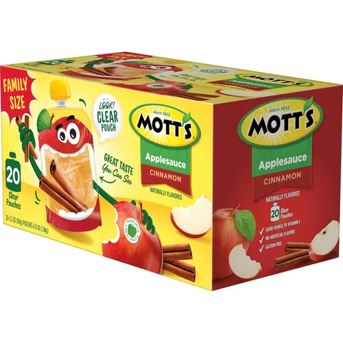 Miniatura 16 de Mott's Puré de manzana y canela, bolsas transparentes de 3.2 onzas, paquete de 20