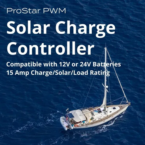 Miniatura 2 de Morningstar Prostar - Controlador de carga solar PWM de 15 A con medidor integrado (PS-15M) - Regulador inteligente de panel solar, soporta