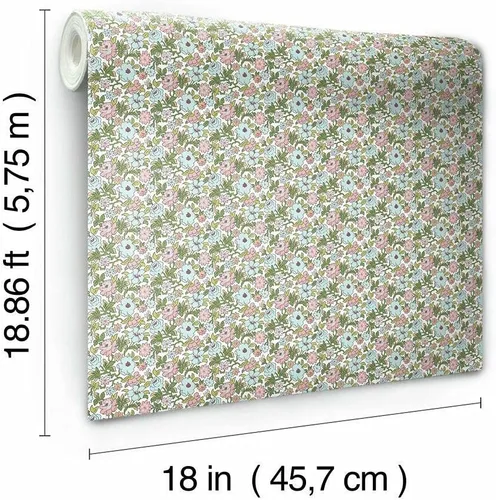Miniatura 6 de RoomMates RMK11316RL Papel pintado de vid gris floral Ditzy