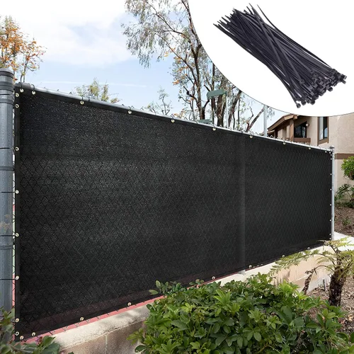 Royal Shade Malla de malla negra de 4 x 3 pies, para valla de privacidad, para valla de privacidad, incluye bridas para cables (tamaño personalizado)