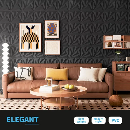 Miniatura 6 de Art3d Paquete de 20 paneles decorativos 3D de pared de 11.8 x 11.8 pulgadas que cubren 19 pies cuadrados, paneles de pared de PVC con pegamento