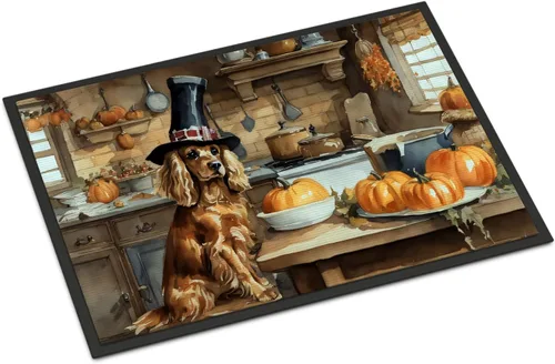 Miniatura 68 de Caroline's Treasures DAC1720MAT Affenpinscher - Tapete de otoño para cocina, con calabazas, 18 x 27 pulgadas, tapete para puerta delantera