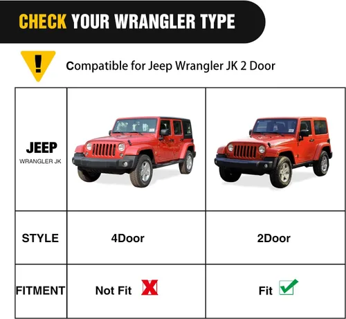 Miniatura 6 de Nilight Estribos para Wrangler JK 2007-2018 y Unlimited de 2 puertas, sistema de doble viga mejorado, escalón lateral, antideslizante, texturizado