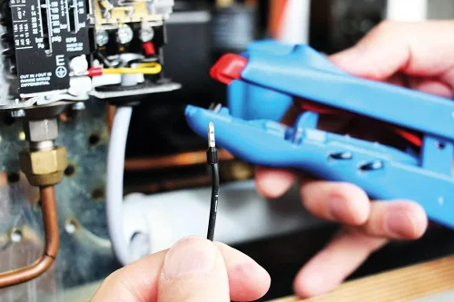 Miniatura 4 de WEICON Duo-Crimp No. 300 Pelacables y crimpadora de virola automático, herramienta 3 en 1 con cortador lateral, 10–20 AWG (1)