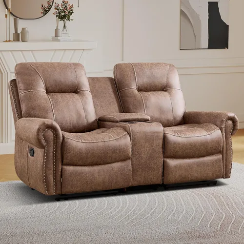 Miniatura 9 de EBELLO - Silla reclinable eléctrica con masaje y calor, sillón reclinable de tela suave para adultos, sofá reclinable individual acolchado, diseño