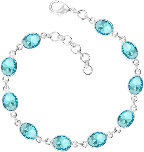 Miniatura 5 de Pulsera de piedras preciosas, pulsera ajustable con superposición de plata para mujeres y niñas, regalos de Navidad