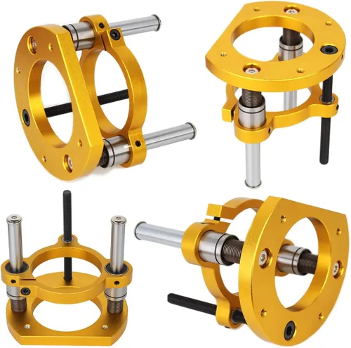 Miniatura 6 de Elevador de enrutador ajustable para máquina de recorte universal de 65 mm de diámetro, base de enrutador de aluminio debajo de la mesa para base
