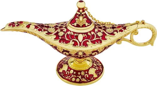 Miniatura 8 de Lámpara clásica de Aladino de leyenda vintage, luz mágica de los deseos, coleccionable, rara, clásica, árabe, accesorios de disfraces, lámpara