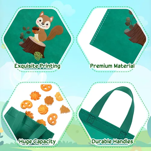 Miniatura 3 de Faccito 24 bolsas de regalo de animales del bosque, bolsa de regalo de cumpleaños de animales del bosque, bolsa de regalo de dulces de la selva