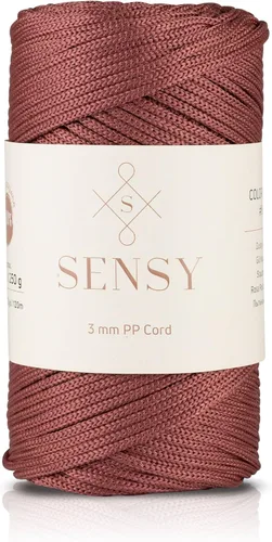 Miniatura 109 de Sensy - Cuerda de poliéster prémium de 0.118 pulgadas (0.118 in), 131 yardas, 100% polipropileno, cordón de macramé, cuerda de ganchillo de 0.118