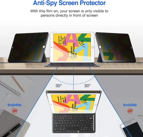 Miniatura 3 de ProCase Protector de pantalla de privacidad para iPad 10.2, 9, 8, 7, 2021, 2020 y 2019, protector de película de vidrio templado antiespía