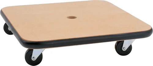 Champion Sports Wood Scooter – 12" or 16" - Durable Wooden Base with Full Perimeter Bumper, Non-Marring Rubber Swivel Casters, Ideal for Active Play