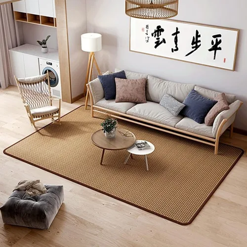 Miniatura 2 de QQXX Tapete de tatami japonés, de ratán natural, antideslizante, transpirable, plegable de verano, tapete para dormir, para interiores, sala de F