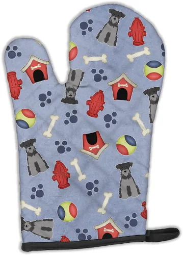 Miniatura 247 de Caroline's Treasures BB2732OVMT Dog House Collection Border Collie - Guante de horno grueso resistente al calor para sartenes calientes y horno