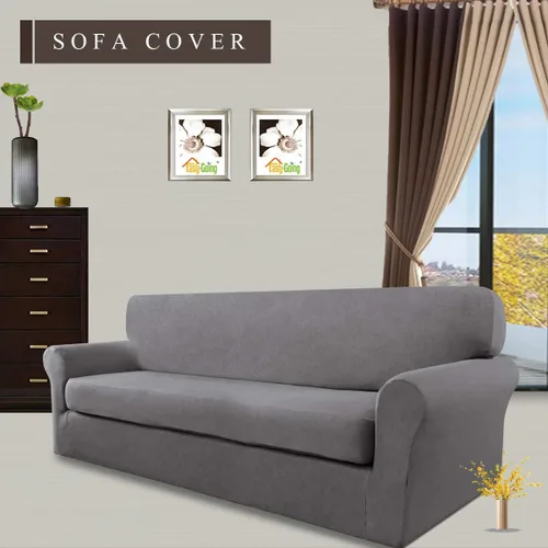 Miniatura 2 de Easy-Going Funda de Sofá Elástica de Microfibra de 2 Piezas – Cubierta de Sofá Suave y Ajustada de Spandex, Protector de Muebles Lavable con Parte