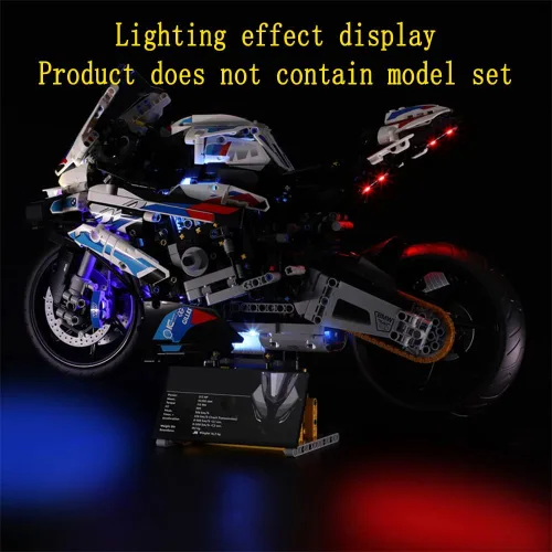 Miniatura 4 de GEAMENT Kit de luces LED compatible con Lego BMW M 1000 RR - Juego de iluminación para modelo de construcción Technic 42130